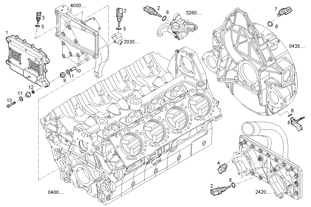 Схема запчастей Case IH FVAE2884X B200 - (1700.067) - ELECTRONIC CONTROL UNIT 