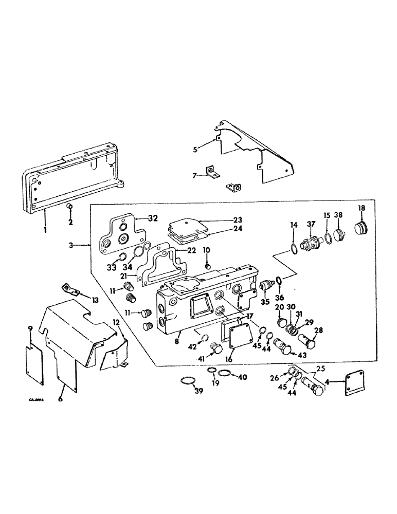 Схема запчастей Case IH 826 - (13-07) - SUPERSTRUCTURE, SEAT AND HYDRAULIC COMPONENT SUPPORT (05) - SUPERSTRUCTURE