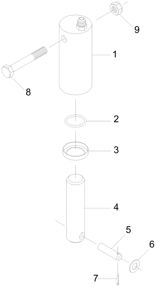 Схема запчастей Case IH A7000 - (B02.11[01]) - Hydraulic Cylinder {Height Indicator 7000} (07) - HYDRAULICS