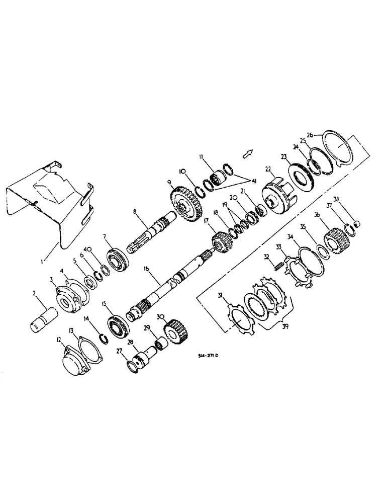 Схема запчастей Case IH 584 - (07-21) - INDEPENDENT POWER TAKE-OFF SINGLE SPEED, UPPER OUTPUT SHAFT WITH PROVISION FOR SIDE PTO (04) - Drive Train