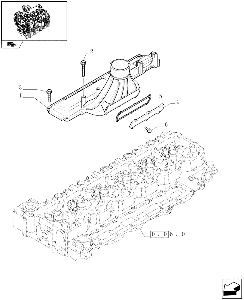 Схема запчастей Case IH PUMA 225 - (0.07.1) - INTAKE MANIFOLD (01) - ENGINE