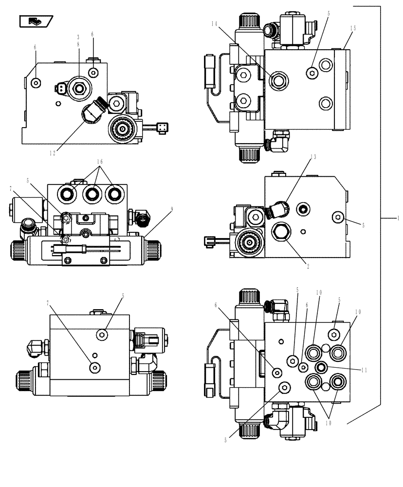 Схема запчастей Case IH MAGNUM 225 - (41.200.09) - VALVE ASSEMBLY, AUTOGUIDANCE WITH CONSTANT VELOCITY TRANSMISSION (41) - STEERING