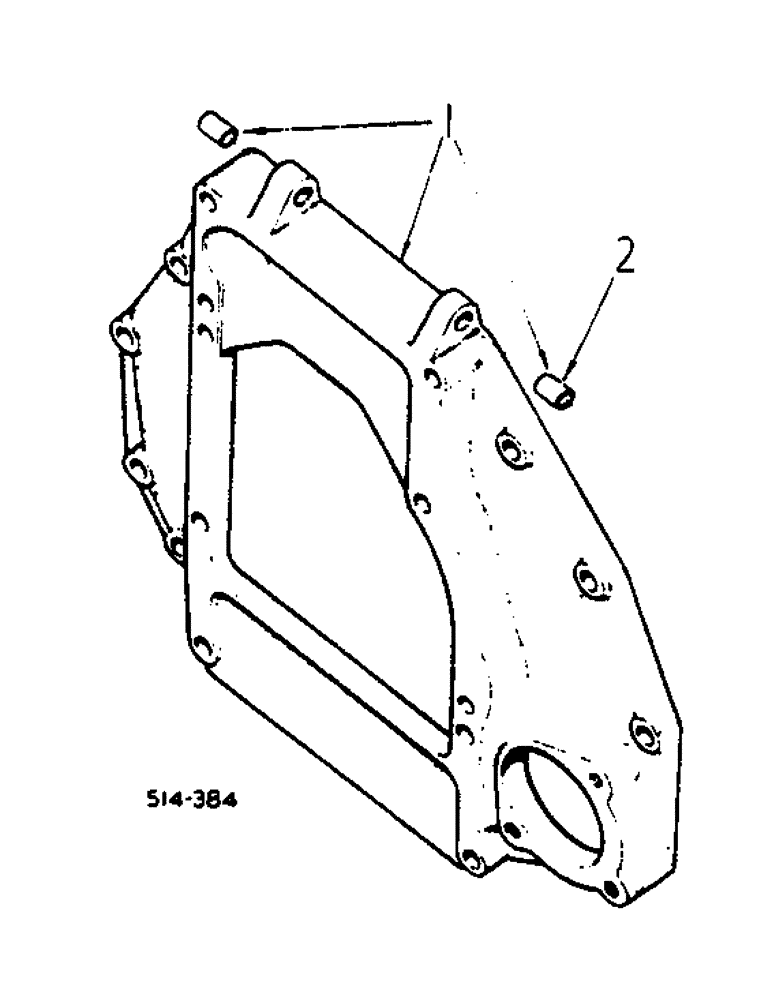 Схема запчастей Case IH 684 - (12-36) - POWER, ENGINE MOUNTING Power