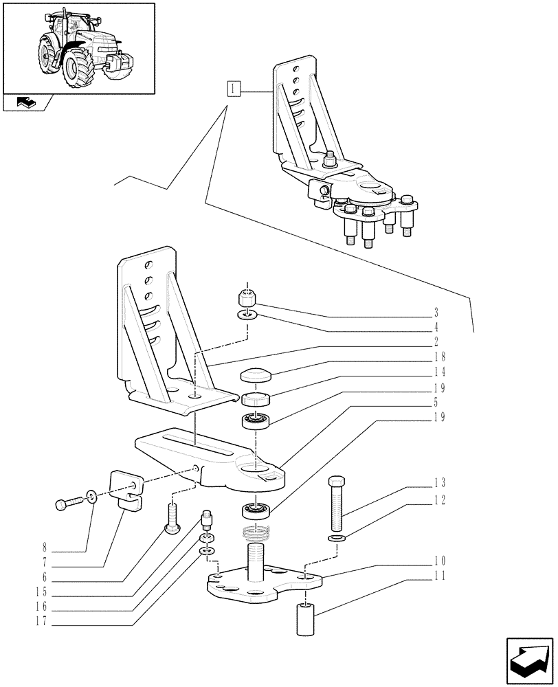 Схема запчастей Case IH PUMA 225 - (1.87.4/ A) - DYNAMIC FRONT FENDERS - BREAKDOWN (08) - SHEET METAL