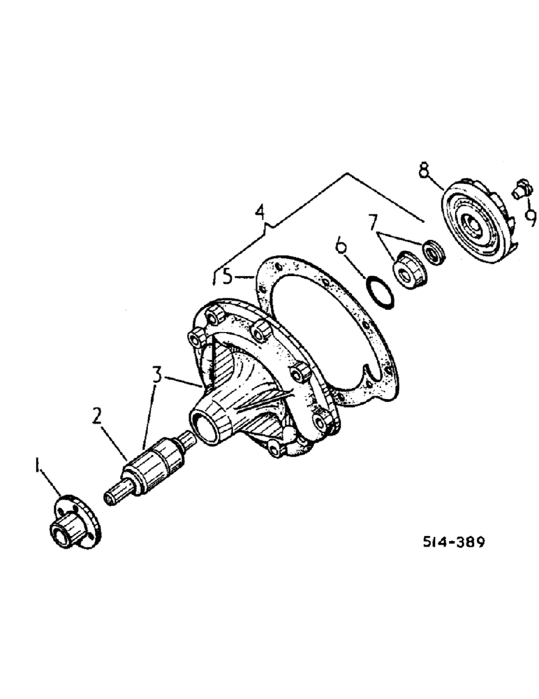 Схема запчастей Case IH 884 - (12-21) - WATER PUMP Power