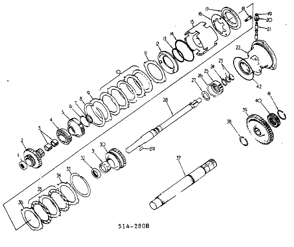 Схема запчастей Case IH 885 - (07-034) - TORQUE AMPLIFIER - SYNCHROMESH DRIVE (04) - Drive Train