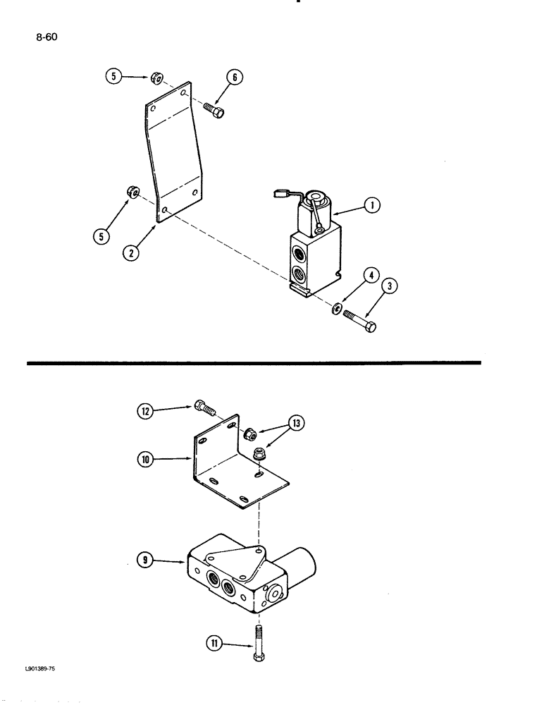 Схема запчастей Case IH 1620 - (8-60) - SEPARATOR CLUTCH VALVE MOUNTING, MODULAR CONTROLS (07) - HYDRAULICS