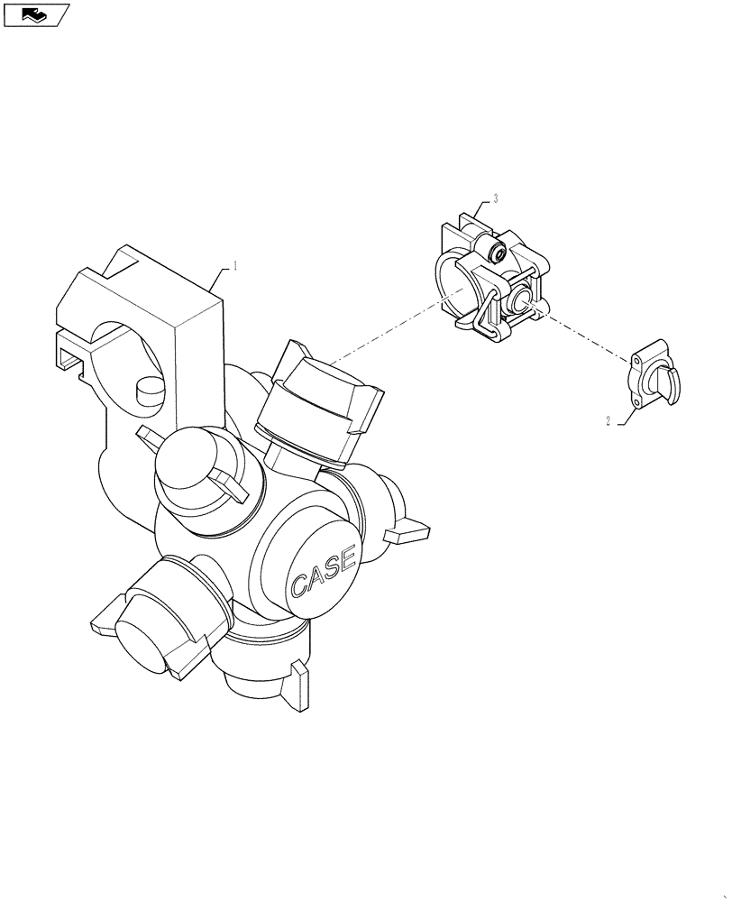 Схема запчастей Case IH 3230 - (75.130.22) - NOZZLE, 20-30, 5 WAY, 120 (75) - SOIL PREPARATION