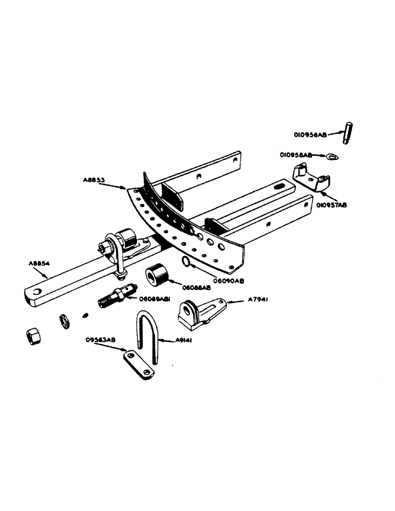 Схема запчастей Case IH 400-SERIES - (194) - DRAW BAR FOR ORCHARD TRACTORS (09) - CHASSIS