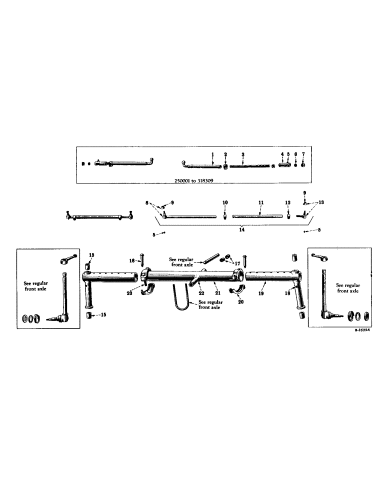 Схема запчастей Case IH SUPER A-1 - (186) - CHASSIS, ADJUSTABLE FRONT AXLE ATTACHMENT, SPECIAL, SUPER A AND A-1 (12) - CHASSIS