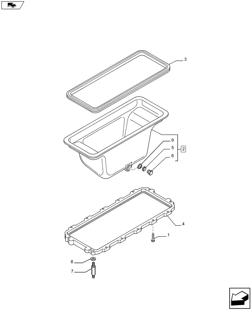 Схема запчастей Case IH F2CFE613T E003 - (10.102.01) - ENGINE OIL SUMP (504367632) (10) - ENGINE