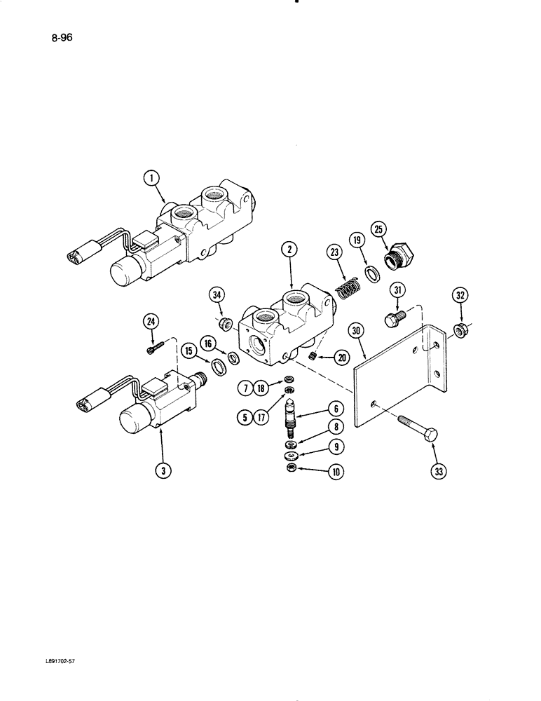 Схема запчастей Case IH 1670 - (8-96) - HYDRAULIC REEL DRIVE VALVE AND MOUNTING (07) - HYDRAULICS