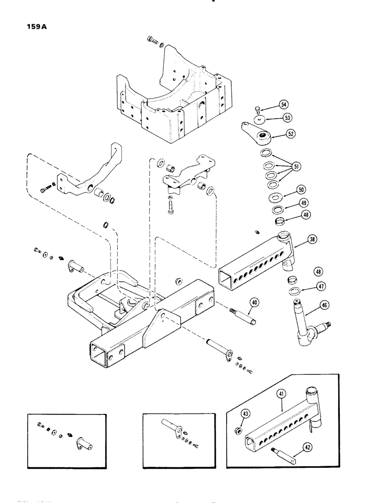 Схема запчастей Case IH 1270 - (159A) - ADJUSTABLE FRONT AXLE (05) - STEERING