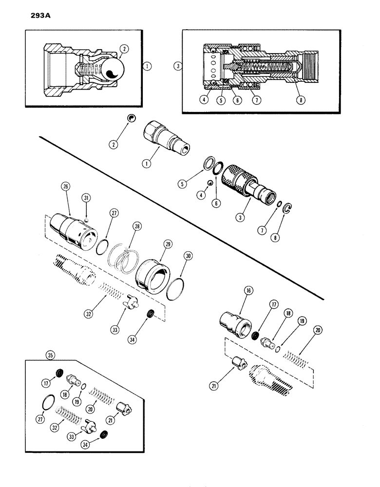 Схема запчастей Case IH 870 - (293A) - HYDRAULIC COUPLINGS, PRESSURE COUPLINGS (08) - HYDRAULICS