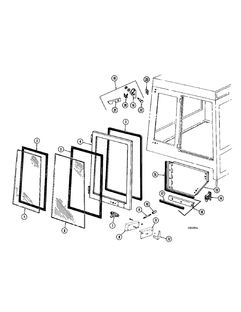 Схема запчастей Case IH 1470 - (178) - CAB ASSEMBLY, RIGHT HAND SIDE (09) - CHASSIS