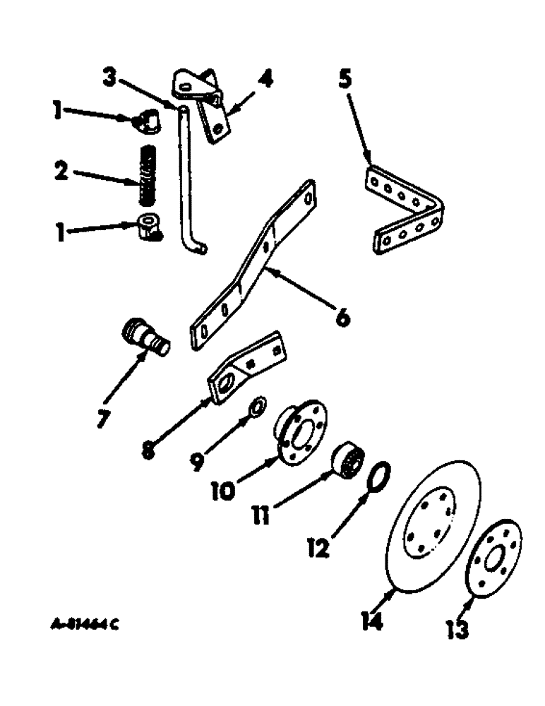 Схема запчастей Case IH 56-SERIES - (N-71) - DISK COVERING ATTACHMENT, W/PRECISION BEARINGS, BUILT 1967 TO 1969, QUANTITIES ARE PER ROW 