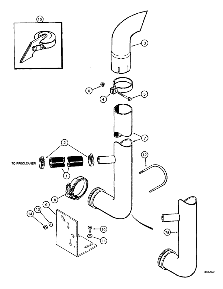 Схема запчастей Case IH 2188 - (2-20) - EXHAUST SYSTEM (01) - ENGINE