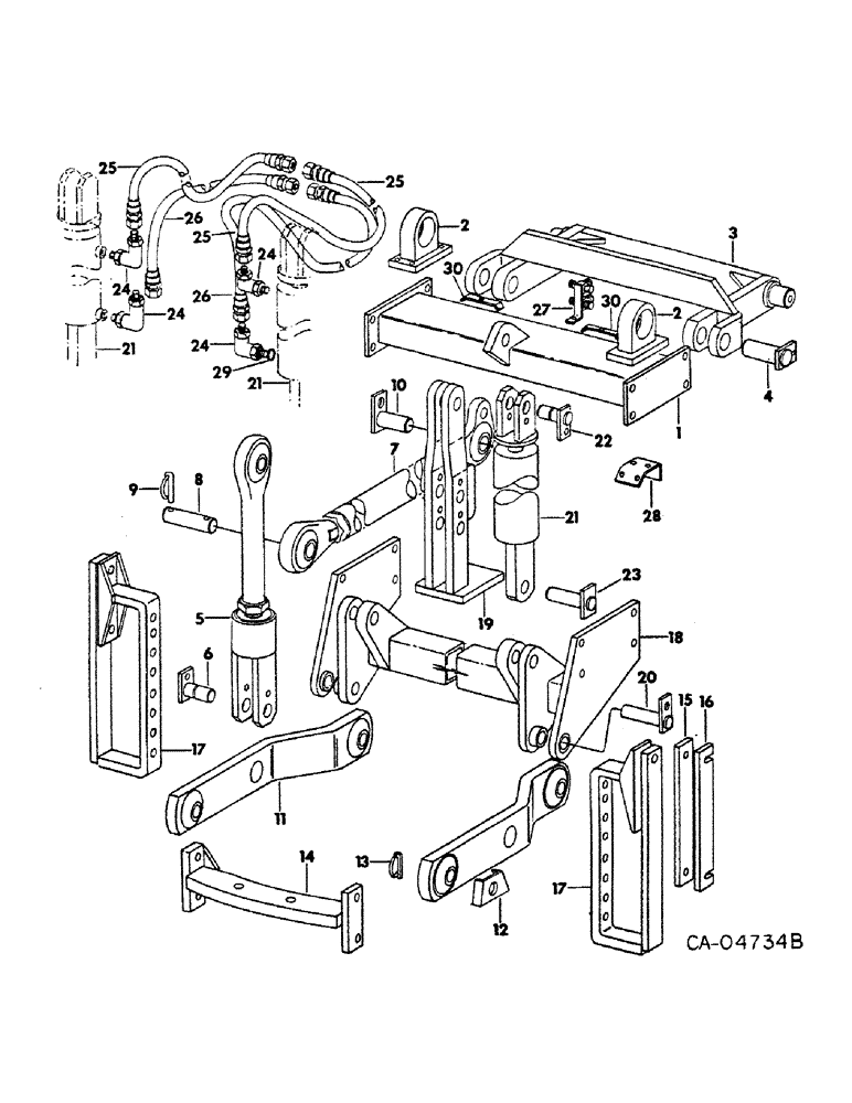 Схема запчастей Case IH 4386 - (09-07) - FRAME, THREE POINT HITCH ATTACHMENT (12) - FRAME