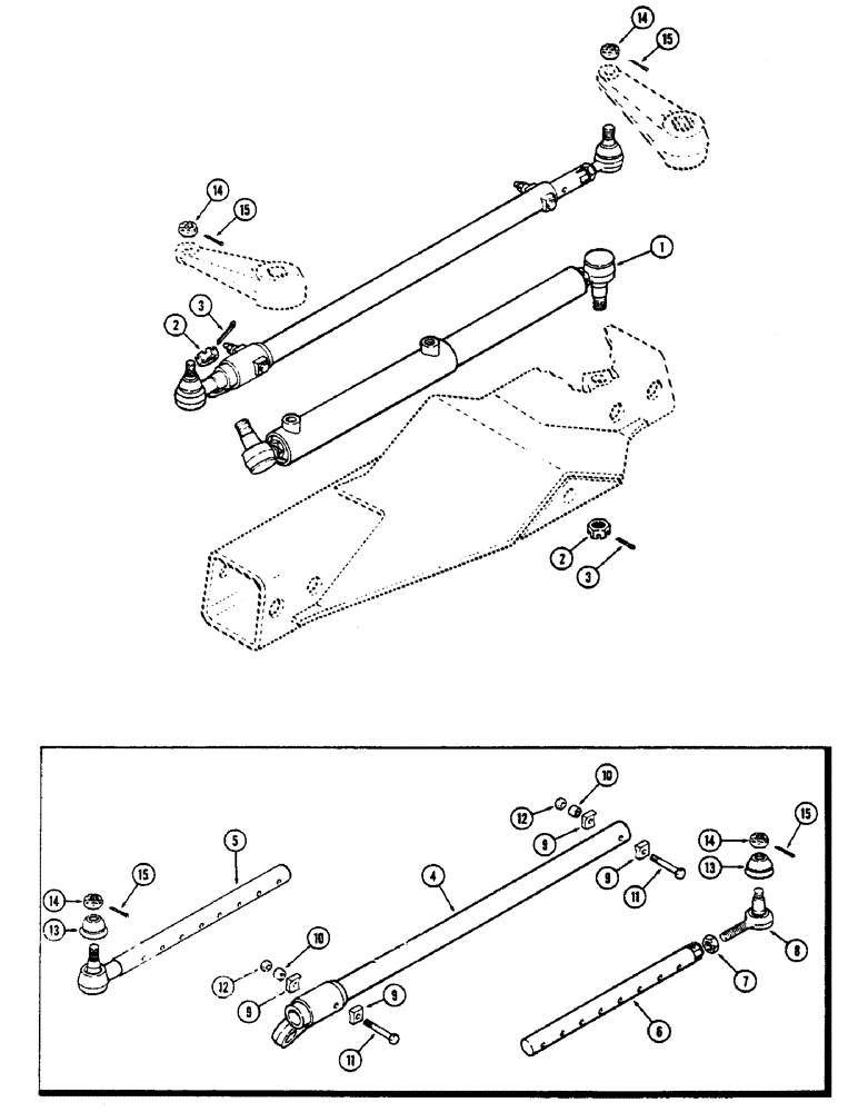 Схема запчастей Case IH 2390 - (5-162) - STEERING TIE RODS (05) - STEERING