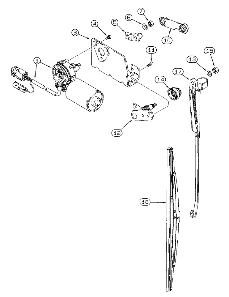 Схема запчастей Case IH 8910 - (4-048) - WINDSHIELD WIPER ASSEMBLY (04) - ELECTRICAL SYSTEMS