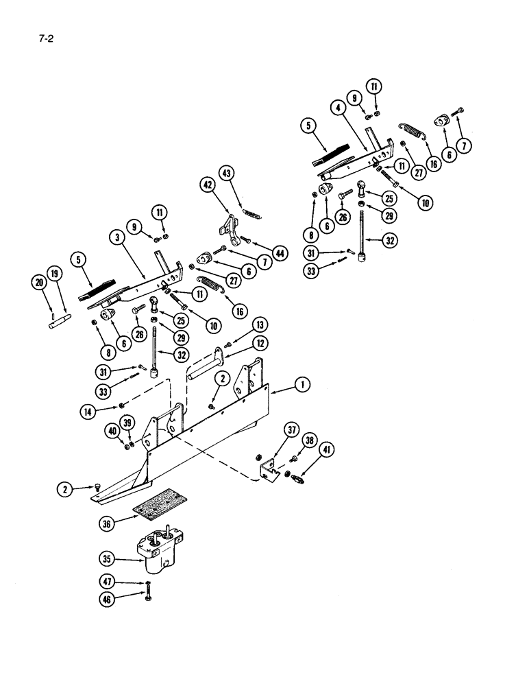 Схема запчастей Case IH 3394 - (7-02) - BRAKE PEDALS AND VALVE (07) - BRAKES