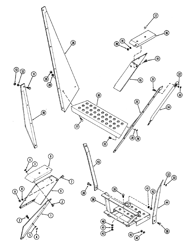 Схема запчастей Case IH 2870 - (330) - WHEEL GUARDS, STEPS AND HANDRAILS (09) - CHASSIS/ATTACHMENTS