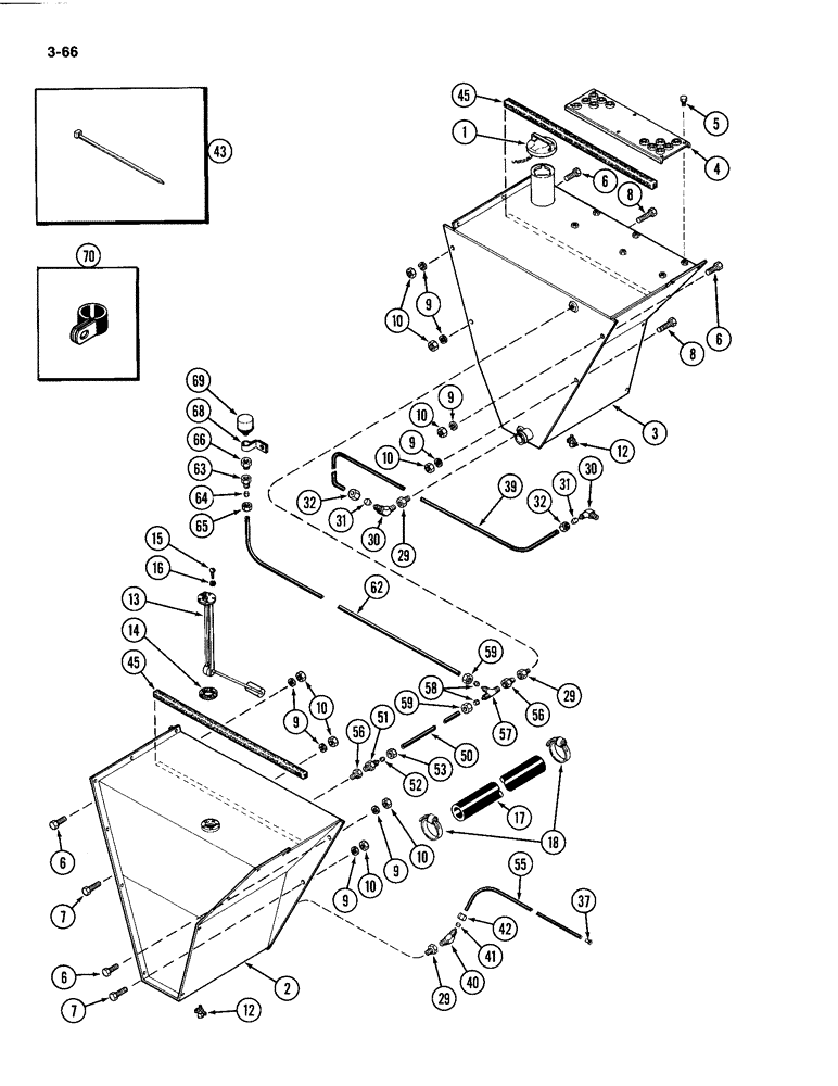 Схема запчастей Case IH 4494 - (3-066) - FUEL TANK, 504BDT DIESEL ENGINE, P.I.N. 8866672 AND AFTER (03) - FUEL SYSTEM