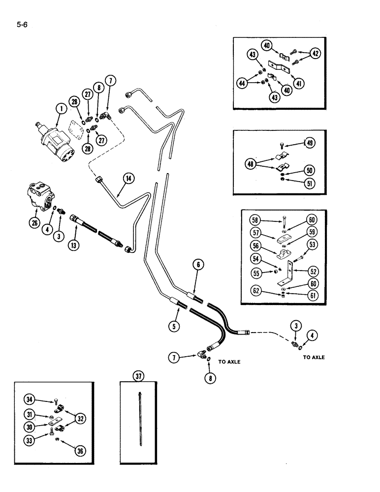 Схема запчастей Case IH 3594 - (5-006) - HYDROSTATIC STEERING SYSTEM (05) - STEERING