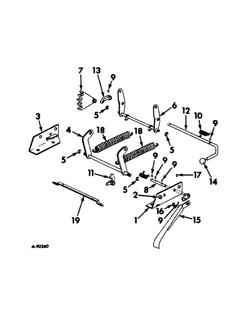 Схема запчастей Case IH 1256 - (M-04) - SEAT, OPERATORS PLATFORM AND MISCELLANEOUS, ADJUSTABLE SEAT BASE (10) - OPERATORS PLATFORM