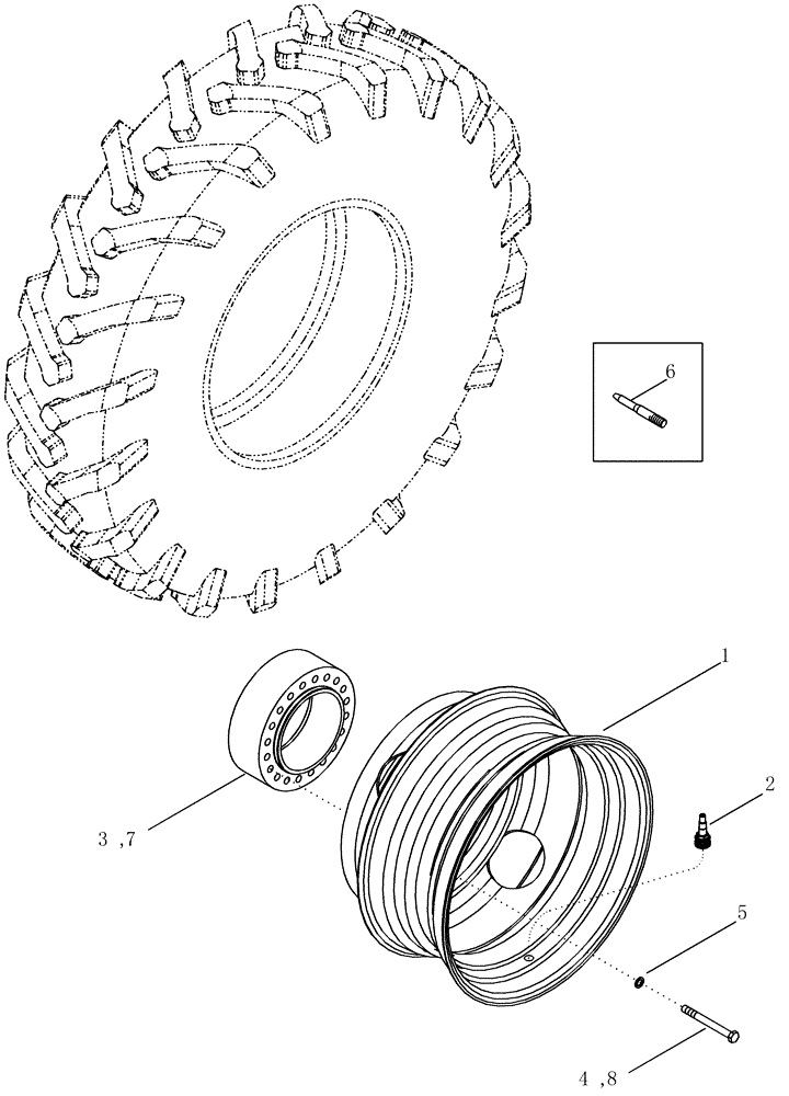 Схема запчастей Case IH CPX620 - (06-20) - WHEELS, DRIVE (03) - POWER TRAIN