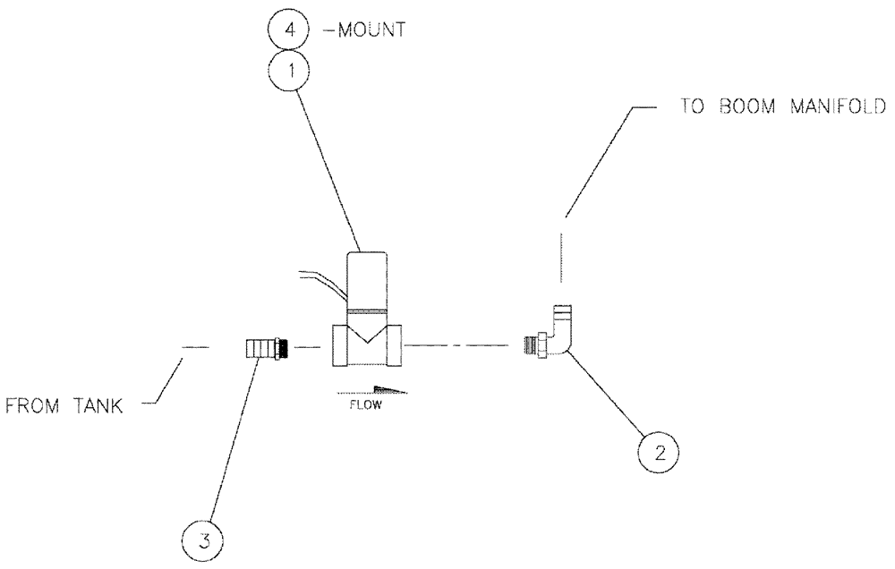 Схема запчастей Case IH 3185 - (09-020) - FLOW CONTROL GROUP, RAVEN Liquid Plumbing