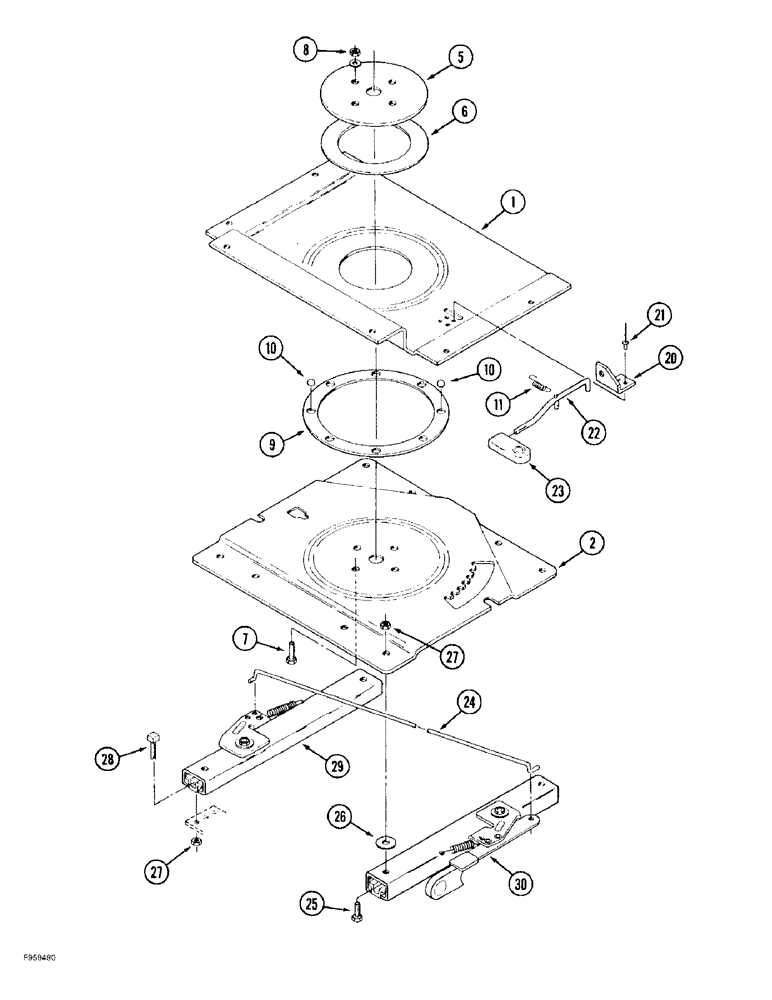 Схема запчастей Case IH 9310 - (9-064) - VINYL SEAT ASSEMBLY, MECHANICAL SUSPENSION (09) - CHASSIS/ATTACHMENTS