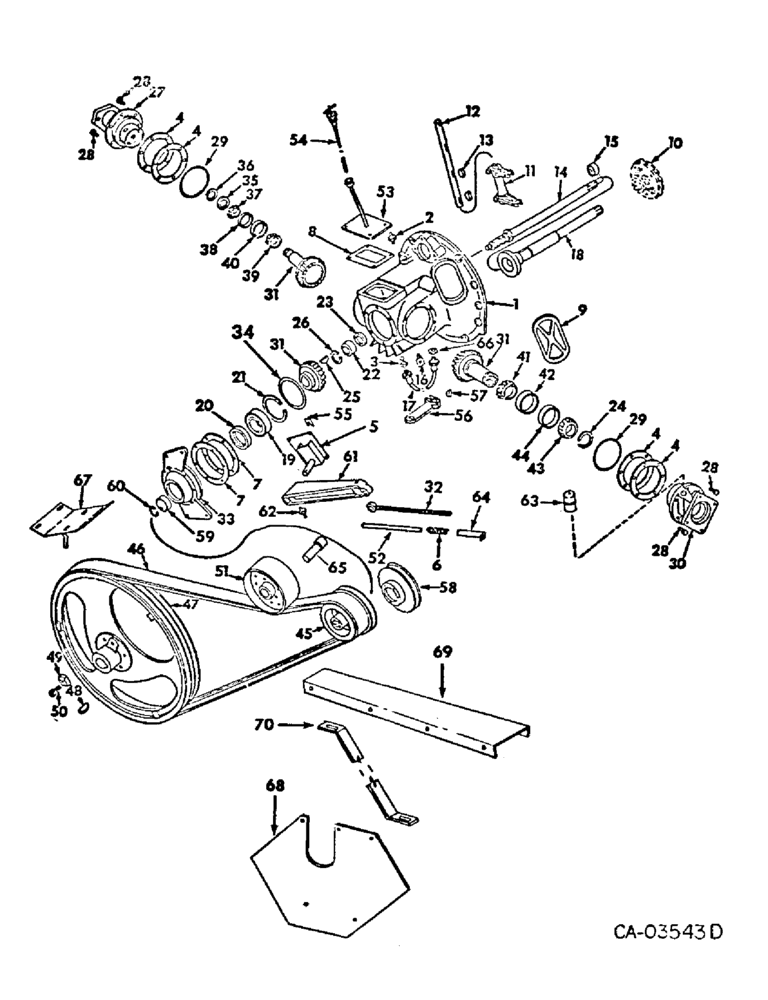 Схема запчастей Case IH 915 - (07-12) - DRIVE TRAIN, SEPARATOR DRIVE Drive Train