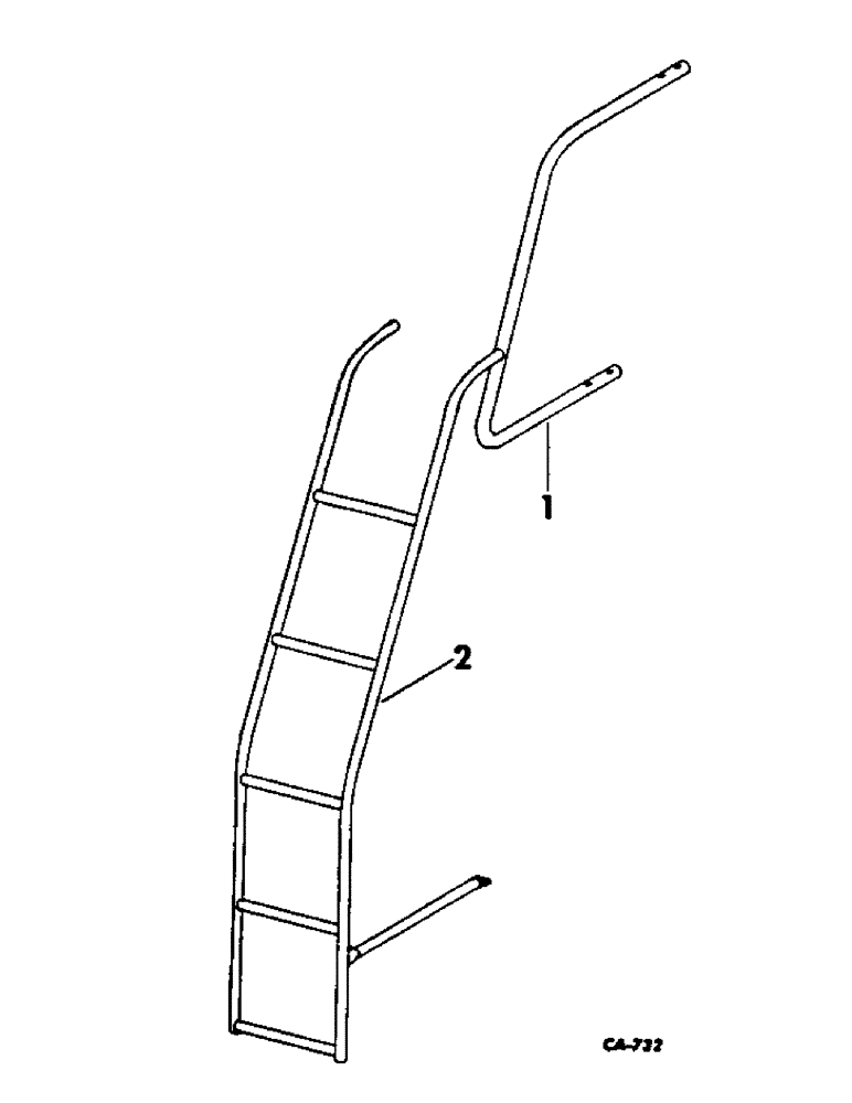 Схема запчастей Case IH 715 - (20-06) - SEPARATOR, SERVICE LADDER AND HAND RAIL Separation