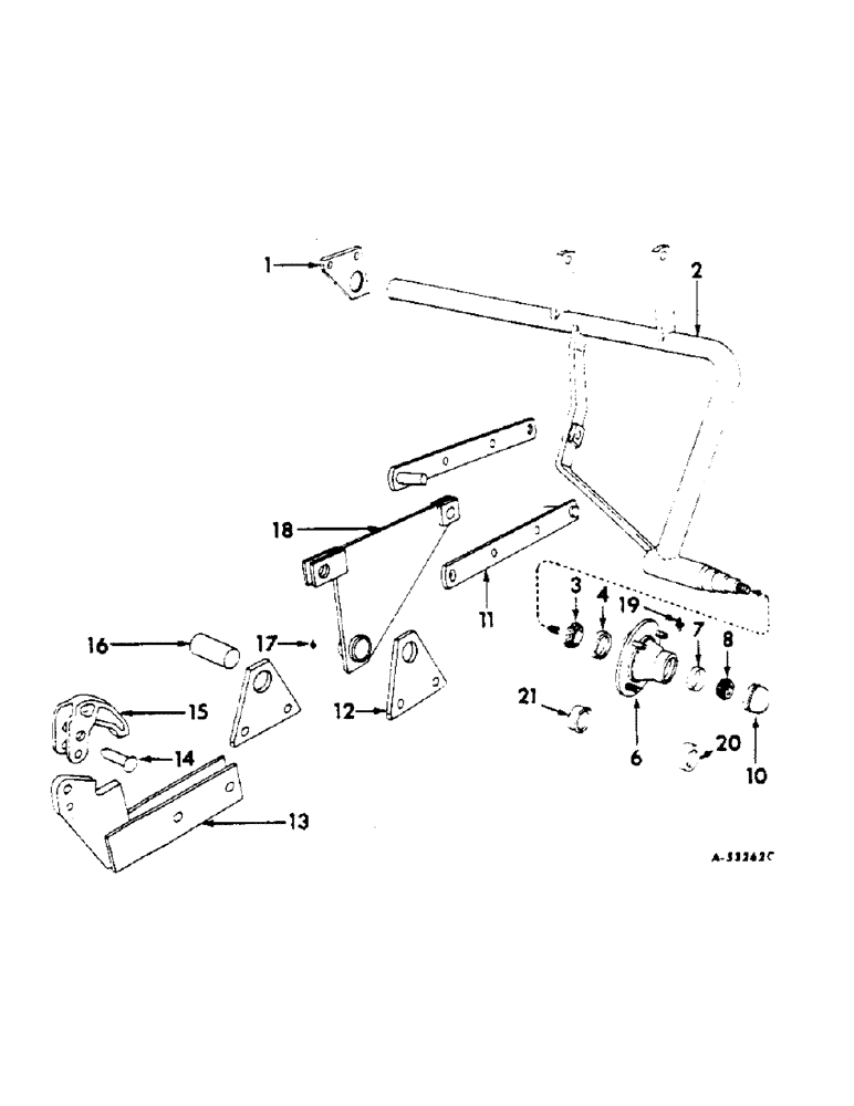 Схема запчастей Case IH 60L - (D-13) - LAND AXLE AND CYLINDER SUPPORT 