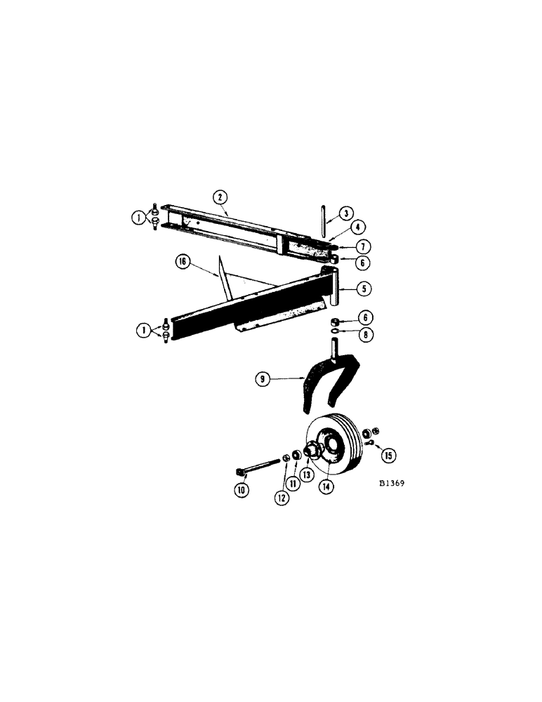 Схема запчастей Case IH 1150 - (046) - REAR WHEEL AND WEIGHT BOX, BEFORE 8266001 (44) - WHEELS