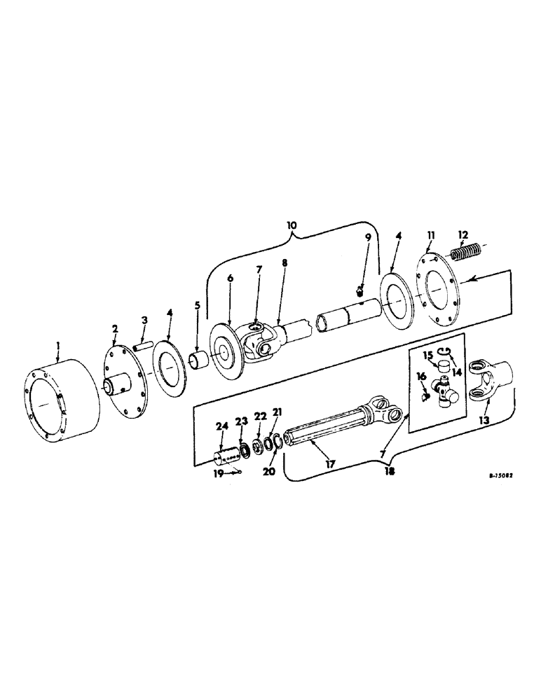 Схема запчастей Case IH 414 - (156) - FAN DRIVE SHAFT, ROCKWELL STANDARD, 416CH1200L AND ABOVE, 422CH2040L AND ABOVE (74) - CLEANING