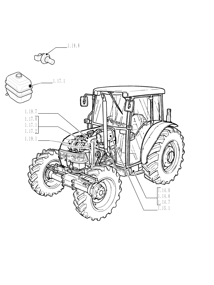 Схема запчастей Case IH JX1060C - (1.00.0) - SEC. 02 - ENGINE EQUIP. (02) - ENGINE EQUIPMENT