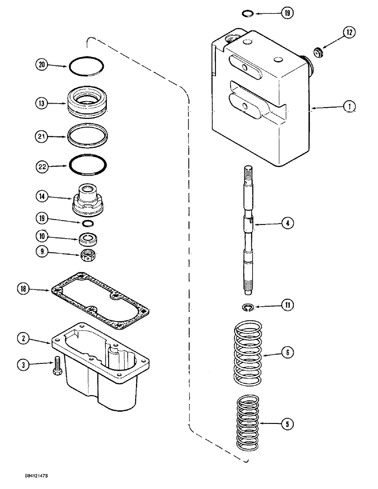 Схема запчастей Case IH 2188 - (7-08) - MASTER BRAKE CONTROL VALVE ASSEMBLY (5.1) - BRAKES