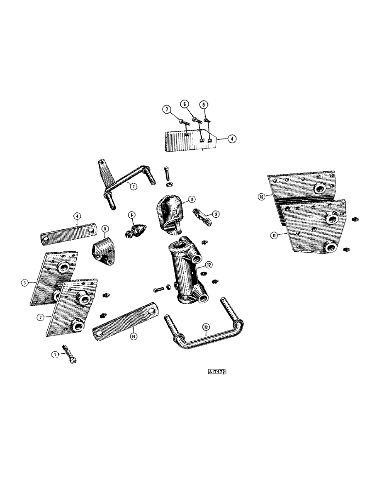 Схема запчастей Case IH MA - (50[A]) - REAR LIFT LINKAGE, SRA, STA 