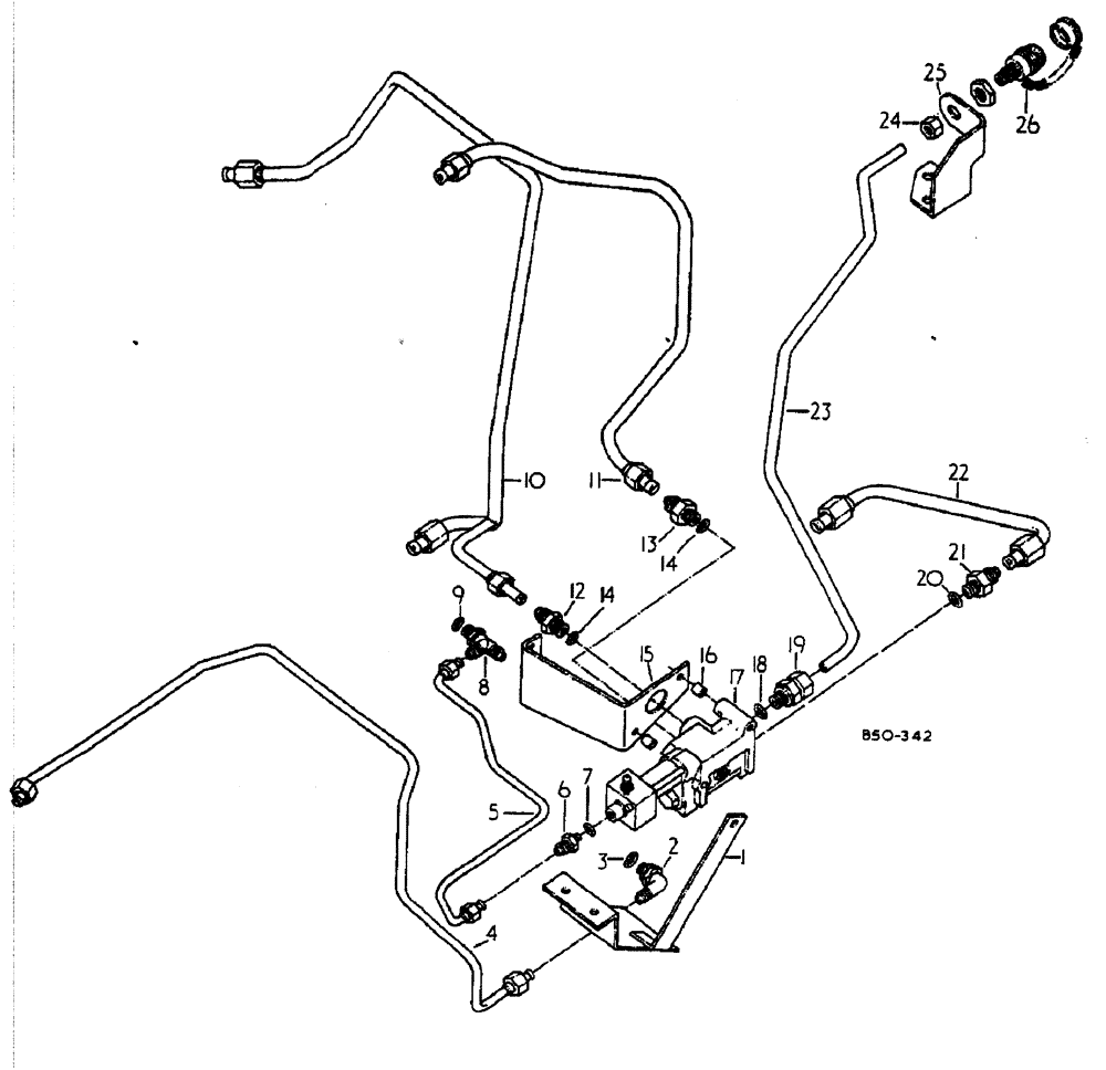 Схема запчастей Case IH 885 - (10-066) - HYDRAULIC TRAILER BRAKE - 885 (07) - HYDRAULICS