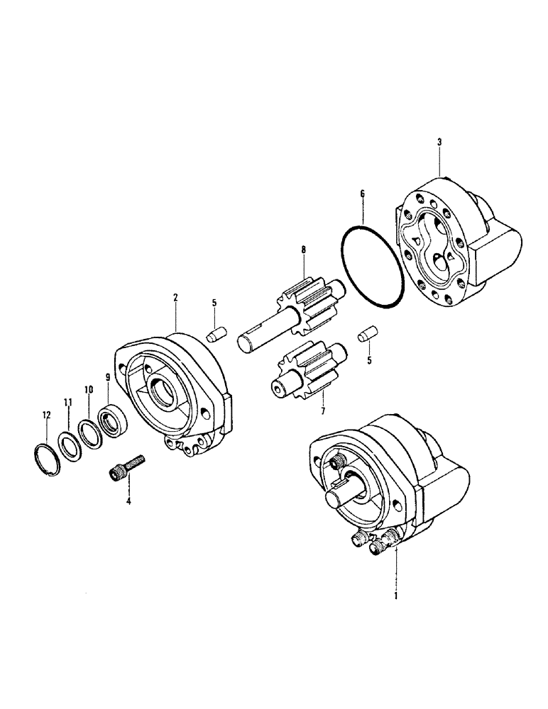 Схема запчастей Case IH 6000 - (8-24) - HYDRAULIC GEAR MOTOR, DRAPER DRIVE (08) - HYDRAULICS