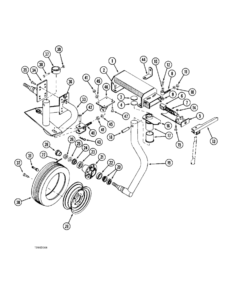 Схема запчастей Case IH 736 - (9-06) - WHEELS, CASTERS AND WHEEL LOCKS (09) - CHASSIS