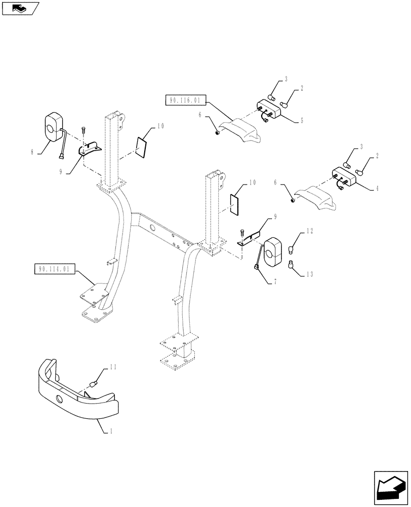 Схема запчастей Case IH FARMALL 30B - (55.404.04) - LAMP (55) - ELECTRICAL SYSTEMS