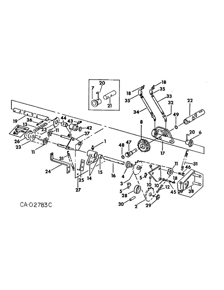 Схема запчастей Case IH 400 - (A-012) - SECONDARY SEED HANDLING DRIVE 