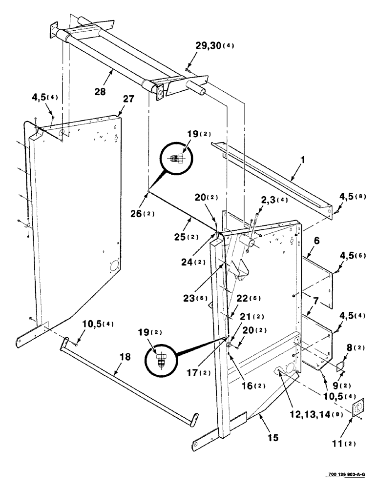 Схема запчастей Case IH 8455T - (5-04) - TAILGATE ASSEMBLY, SERIAL NUMBER CFH0080001 THROUGH CFH0080205 (16) - BALE EJECTOR