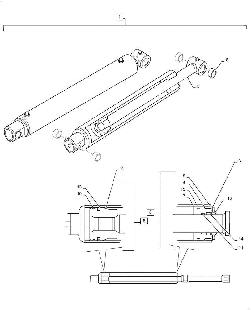 Схема запчастей Case IH LX720 - (35.701.010) - BOOM LIFT CYLINDER (35) - HYDRAULIC SYSTEMS