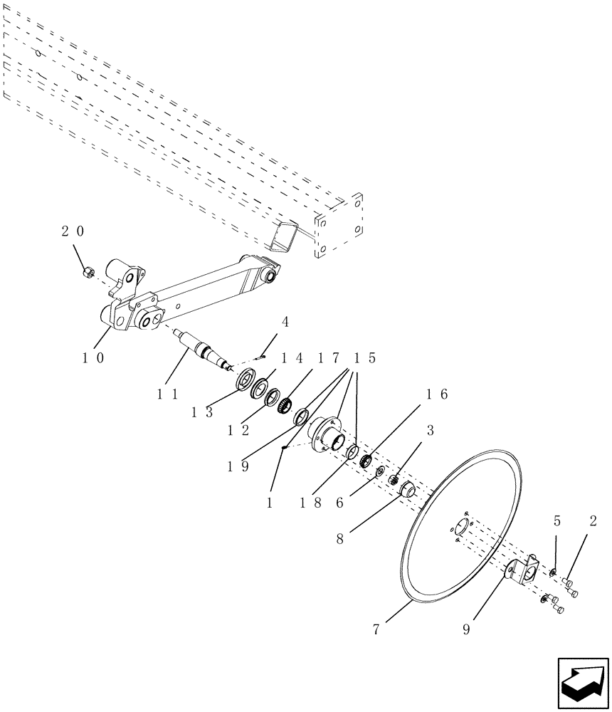 Схема запчастей Case IH 40 - (75.100.09) - SPINDLE, DISC, AND HUB ASSEMBLY (75) - SOIL PREPARATION