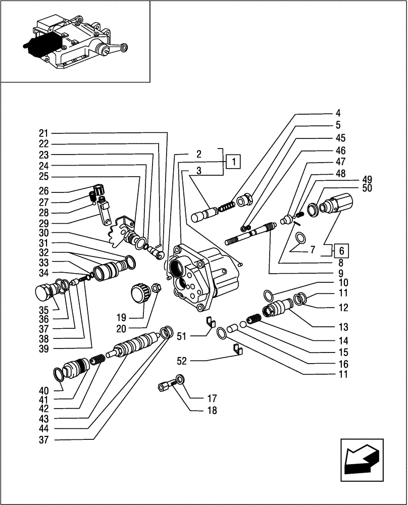 Схема запчастей Case IH JX95 - (1.82.4/ A) - CONTROL VALVE AND LIFT VALVES - COMPONENTS (07) - HYDRAULIC SYSTEM