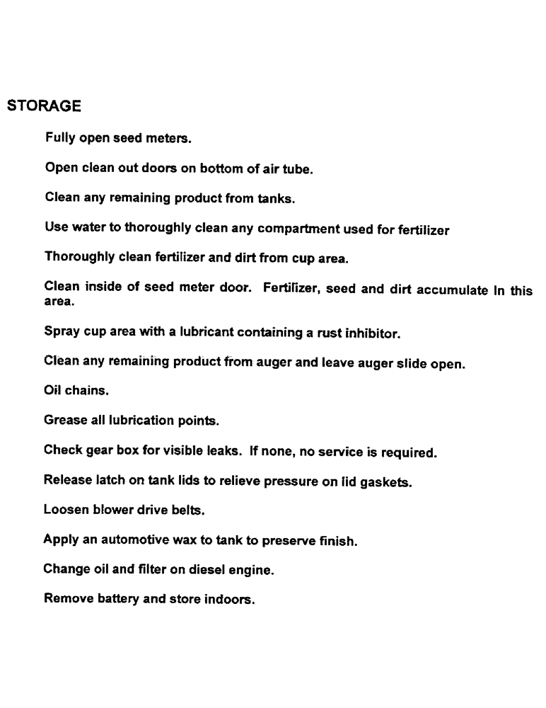 Схема запчастей Case IH 1100 - (B23) - STORAGE 